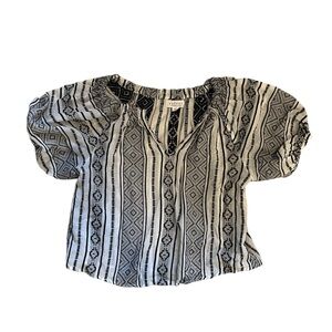 Velvet by Graham & Spencer Monochrome Geometric Top